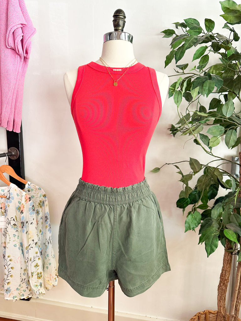 CJ Top Notch Basic Tank Top - Poppy Red-Tank top-Carolyn Jane's Jewelry