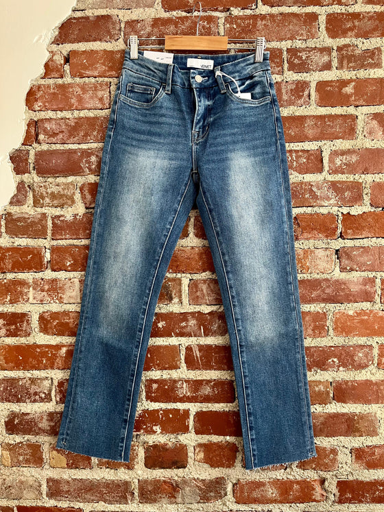 Carlene Mid-Rise Stretch Slim Straight Cropped Jean-jeans-Carolyn Jane's Jewelry