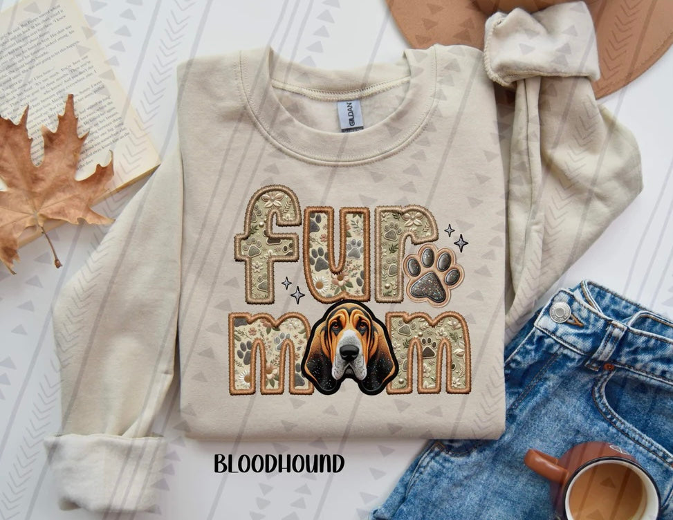 Fur Mom Bloodhound Sweatshirt - Natural Stone-Carolyn Jane's Jewelry