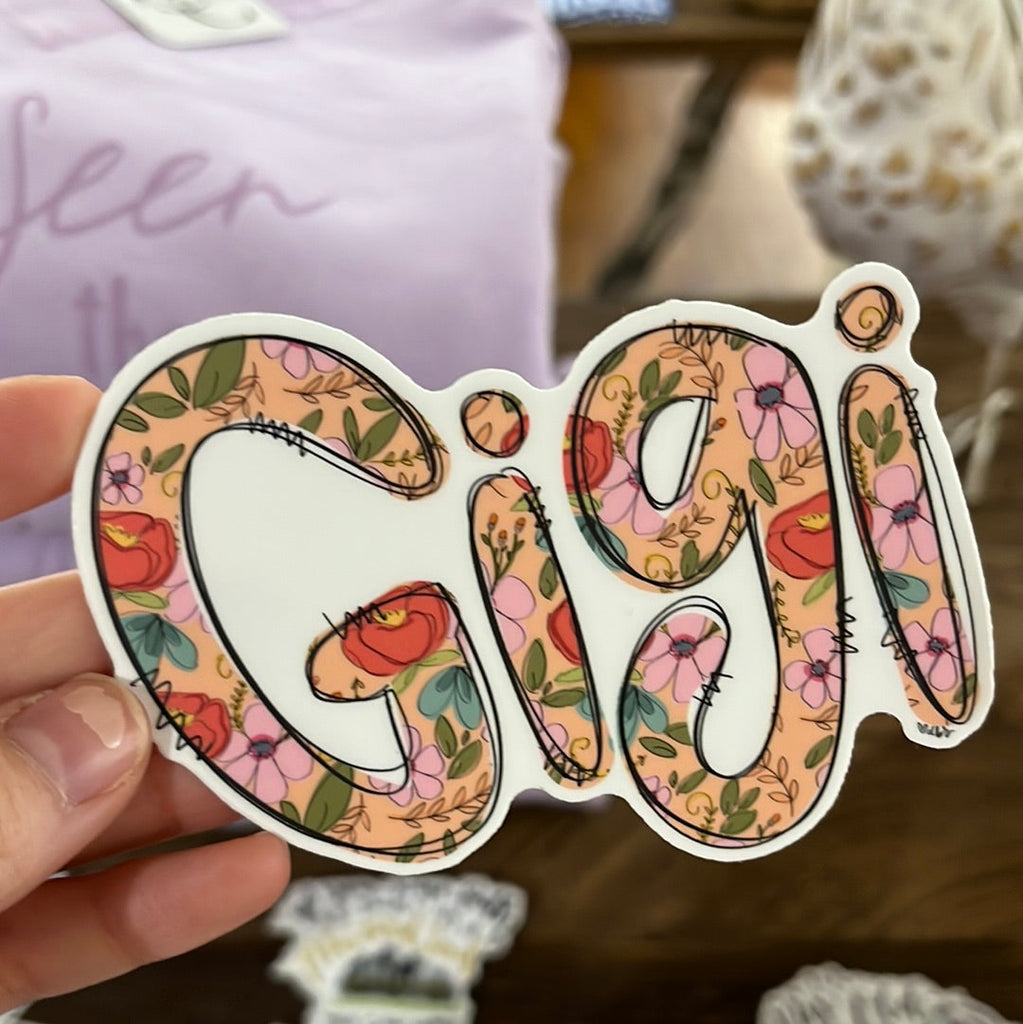 Gigi Vinyl Sticker-Carolyn Jane's Jewelry