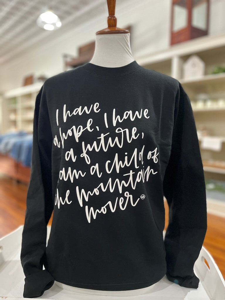 I Have a Hope Black Sweatshirt-Sweatshsirt-Carolyn Jane's Jewelry