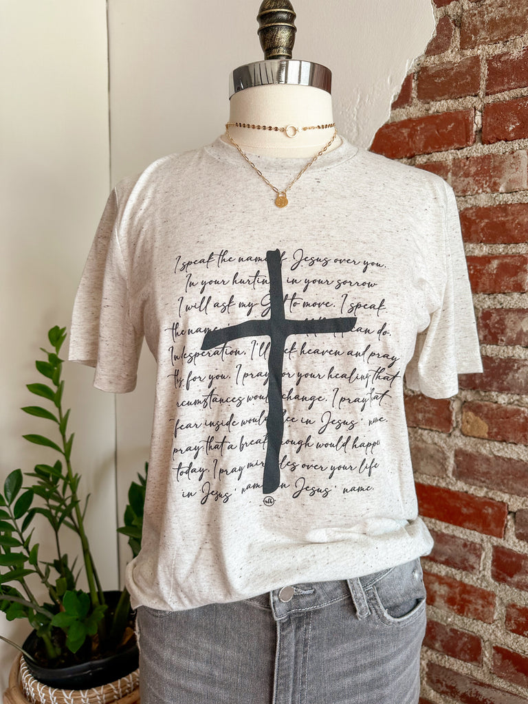 I Speak the Name of Jesus Cross T-Shirt-T-Shirt-Carolyn Jane's Jewelry