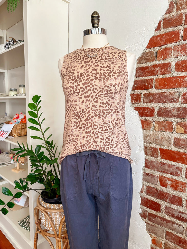 Leigh Vintage Leopard Tank Top-Tank top-Carolyn Jane's Jewelry