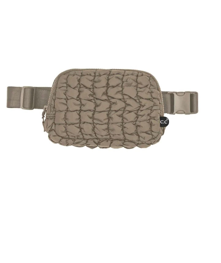 On the Go Puff Quilted Belt Sling Bag-sling bag-Carolyn Jane's Jewelry