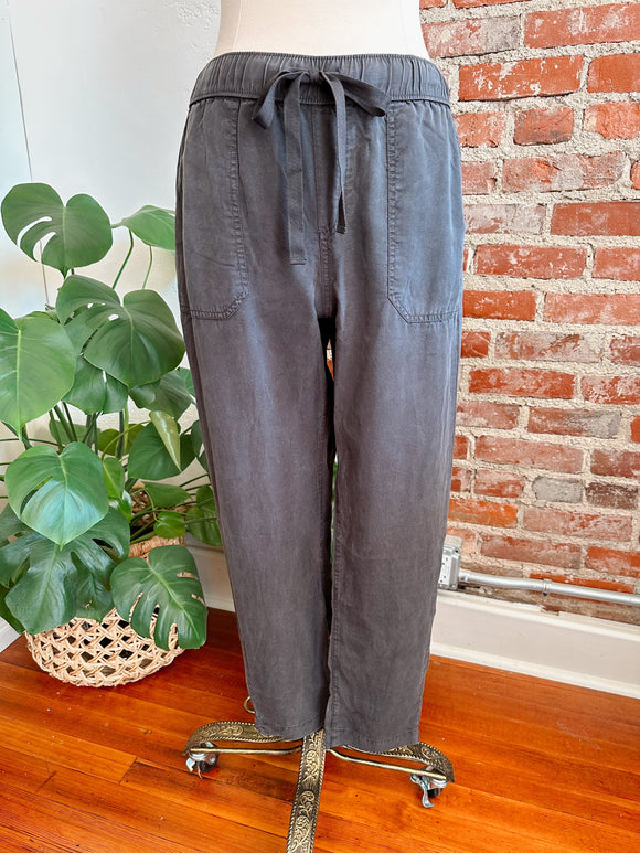 Tencel Slim straight Pants - Charcoal-PANTS-Carolyn Jane's Jewelry