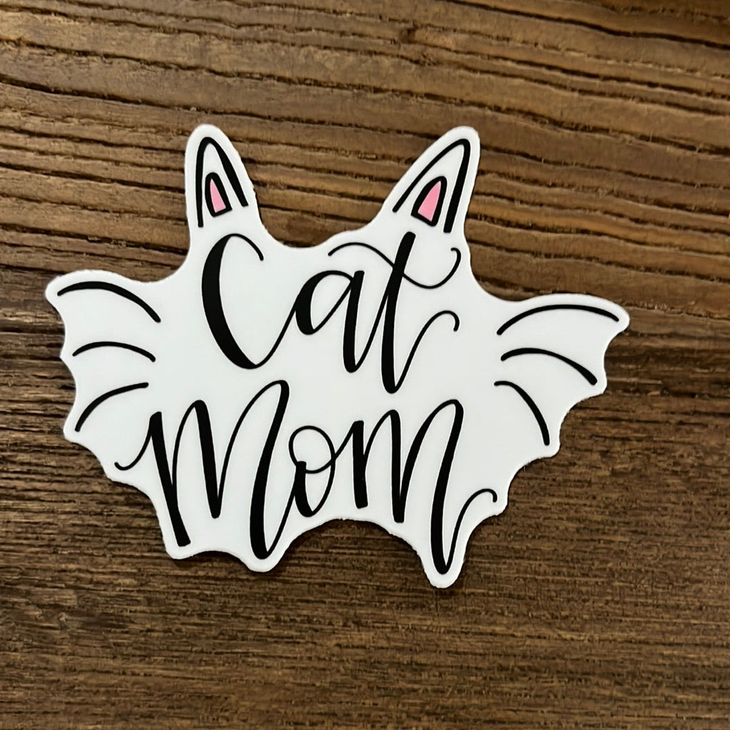 Cat Mom Sticker-Vinyl Sticker-Carolyn Jane's Jewelry