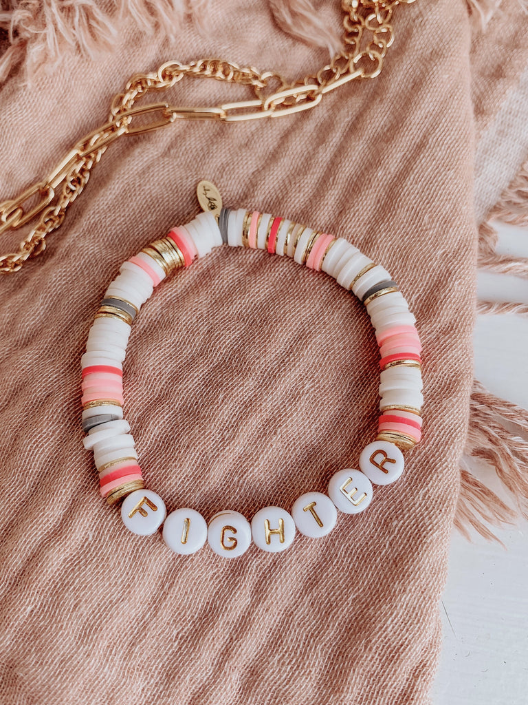 Fighter Breast Cancer Bracelet-Carolyn Jane's Jewelry