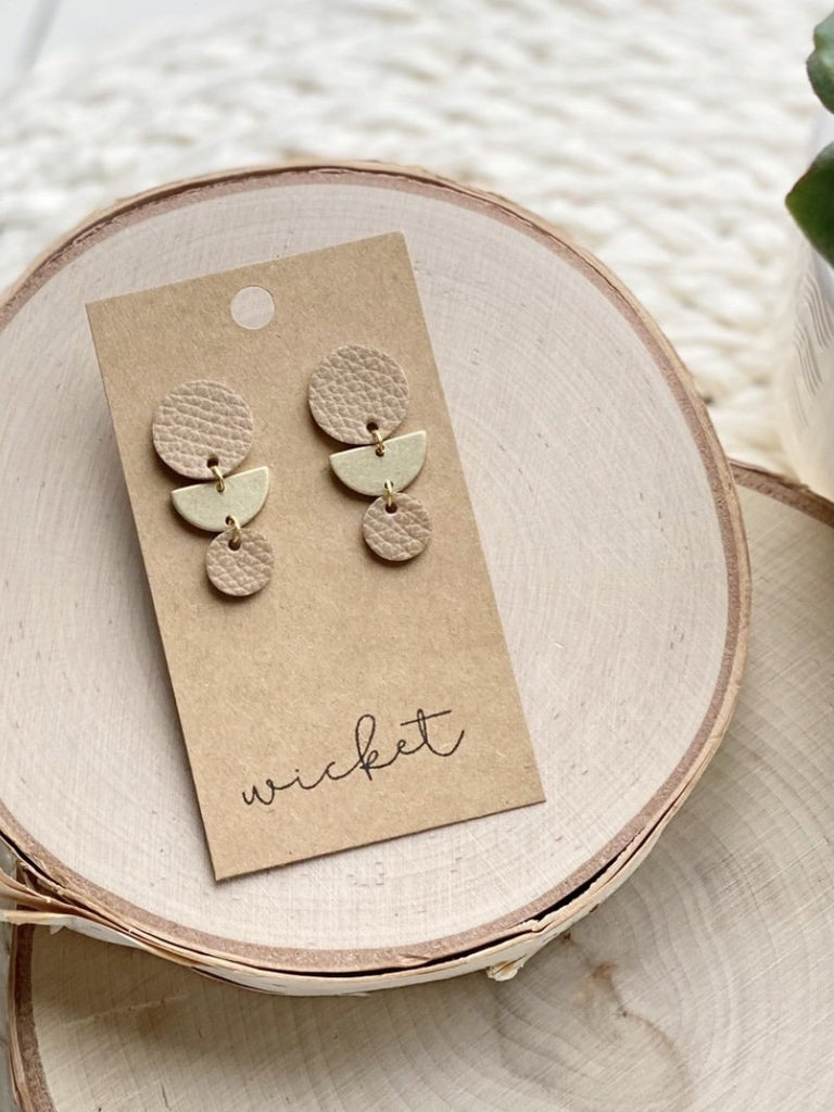 Jango Studs in Cappuccino-Carolyn Jane's Jewelry