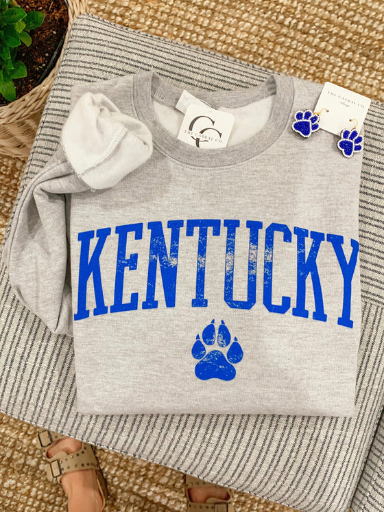 Kentucky Classic Grey Sweatshirt-Sweatshirt-Carolyn Jane's Jewelry