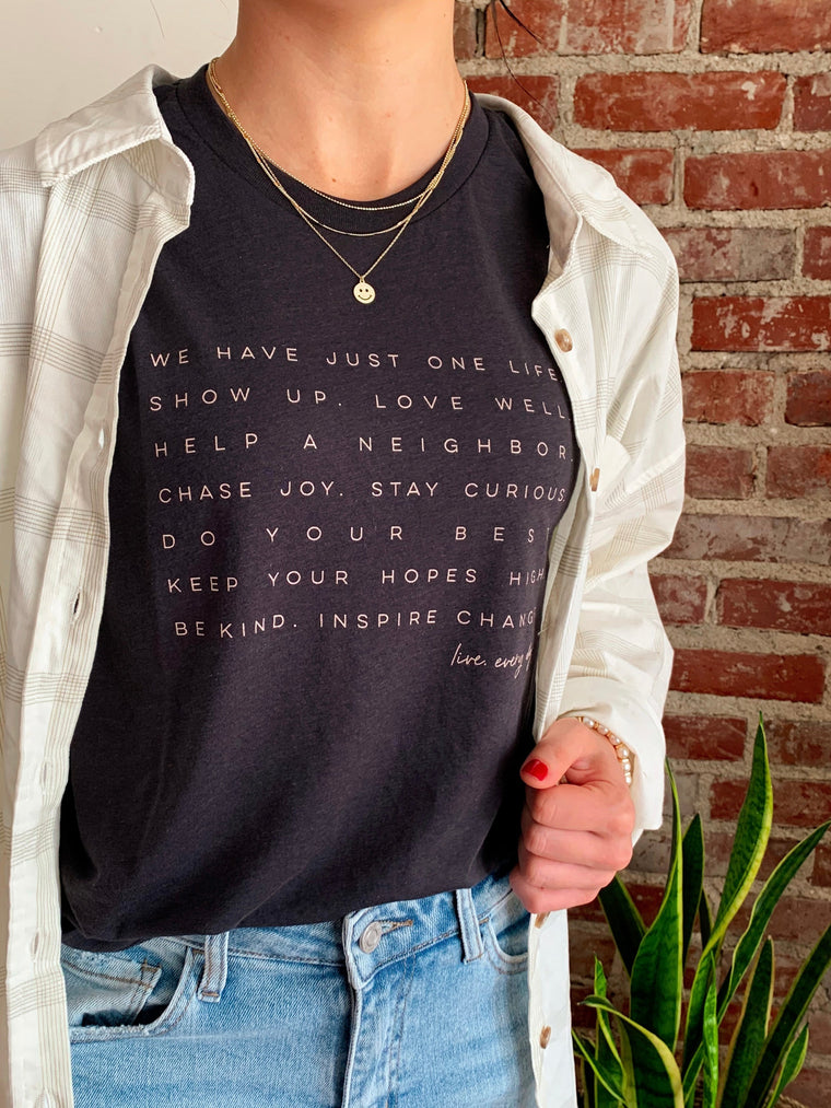 Live Everyday Tee-T-Shirt-Carolyn Jane's Jewelry