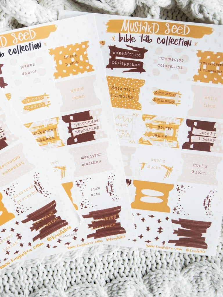 Mustard Seed Bible Tabs Stickers-Carolyn Jane's Jewelry