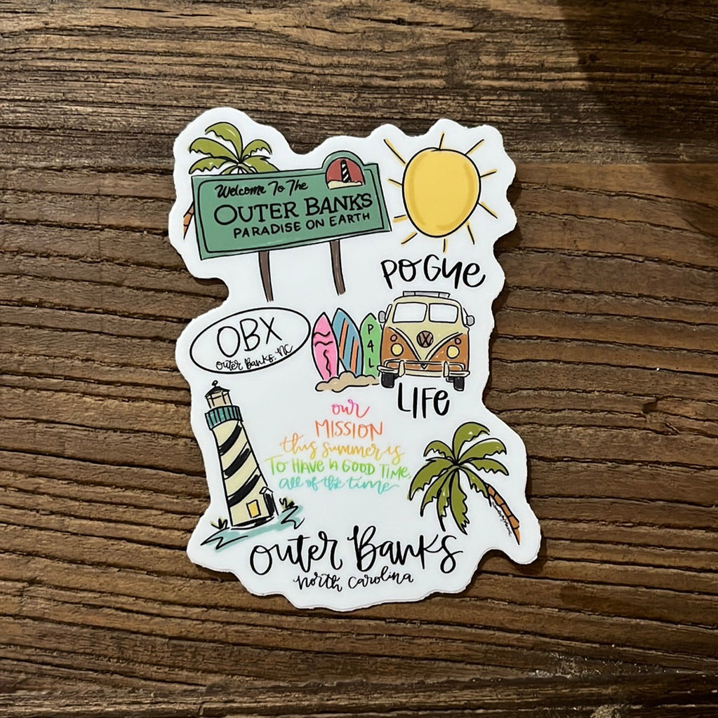 Outer Banks Sticker-Vinyl Sticker-Carolyn Jane's Jewelry