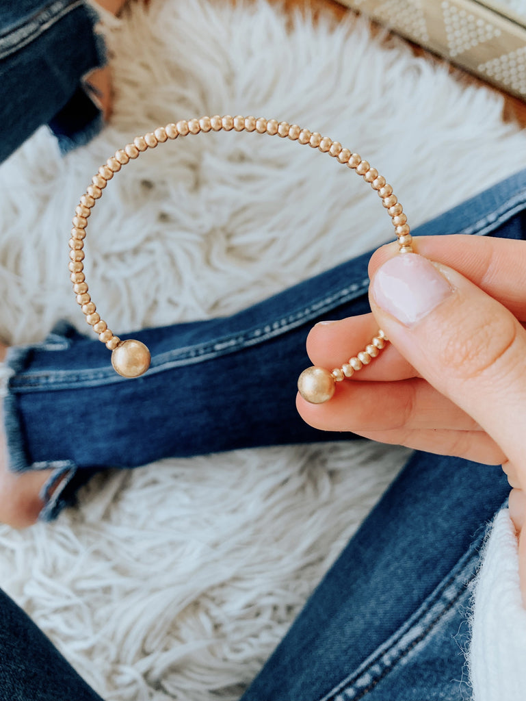 Poppy Adjustable Stacking Bracelet in Gold-Carolyn Jane's Jewelry