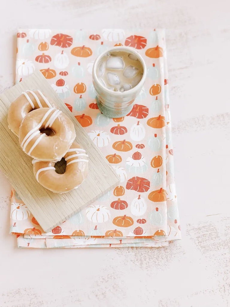 Pumpkin Patch Fall Tea Towel-tea towel-Carolyn Jane's Jewelry