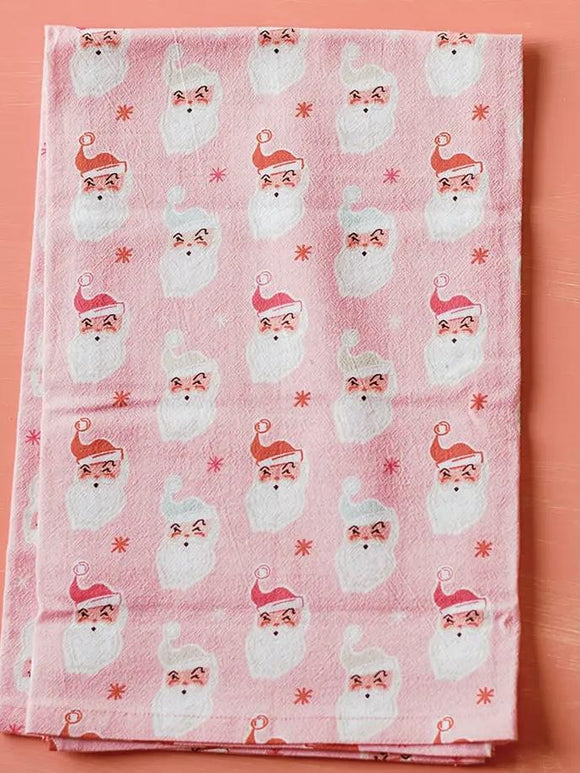 Santa Christmas Tea Towel-tea towel-Carolyn Jane's Jewelry