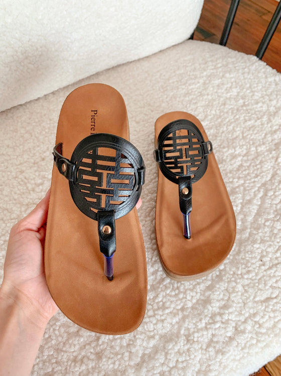 Tori Sandal in Black-Carolyn Jane's Jewelry