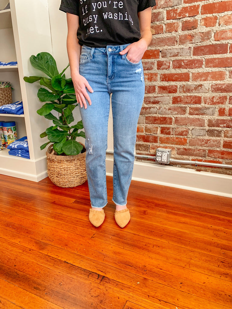Victoria Ankle Stretch Straight Jean-Jeans-Carolyn Jane's Jewelry