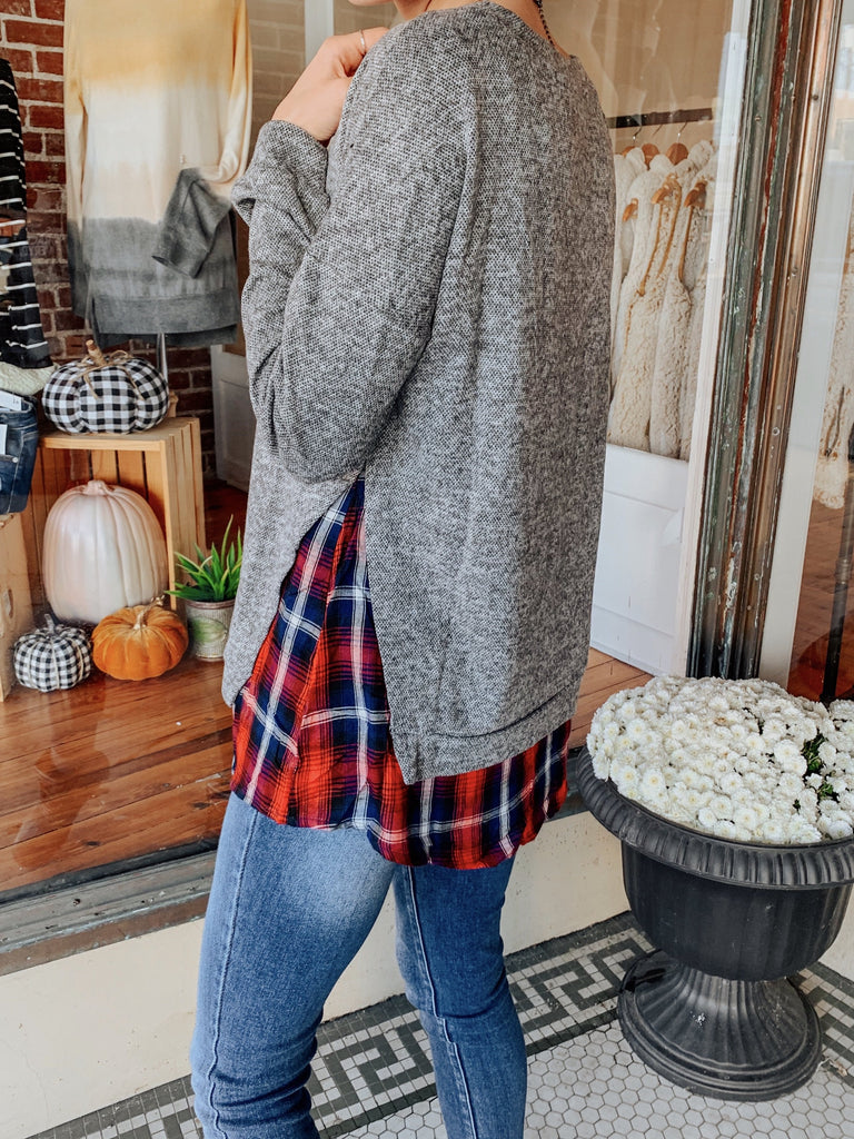 Everyday Easy Layers Plaid Top-Shirts-Carolyn Jane's Jewelry