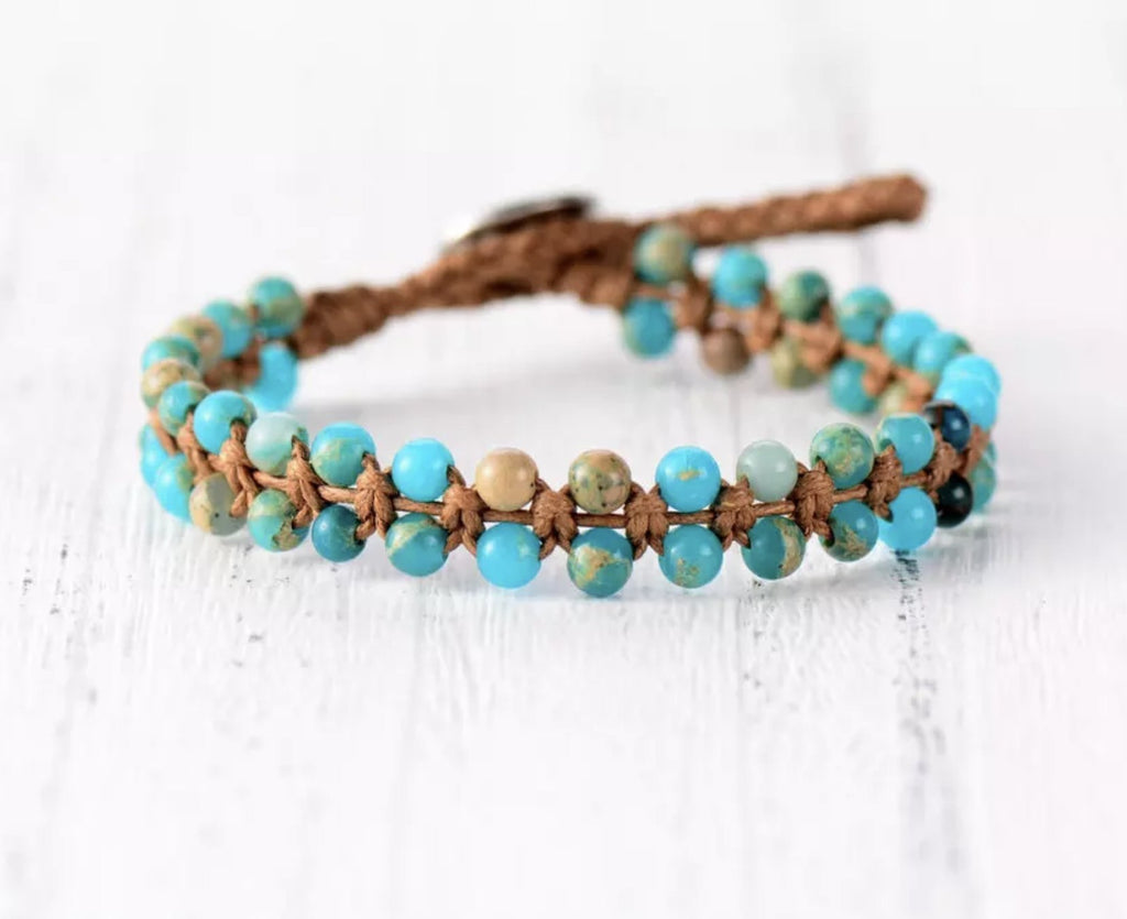 Jasper Turquoise Boho bracelet for GISELLE-Bracelet-Carolyn Jane's Jewelry